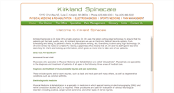 Desktop Screenshot of kirklandspinecare.com