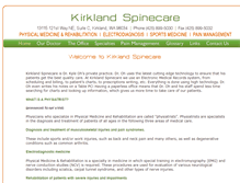 Tablet Screenshot of kirklandspinecare.com
